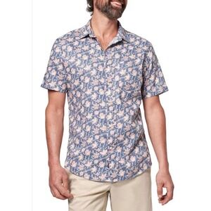 Faherty Brand Breeze Short Sleeve Button Front Shirt L Floral MSRP$148